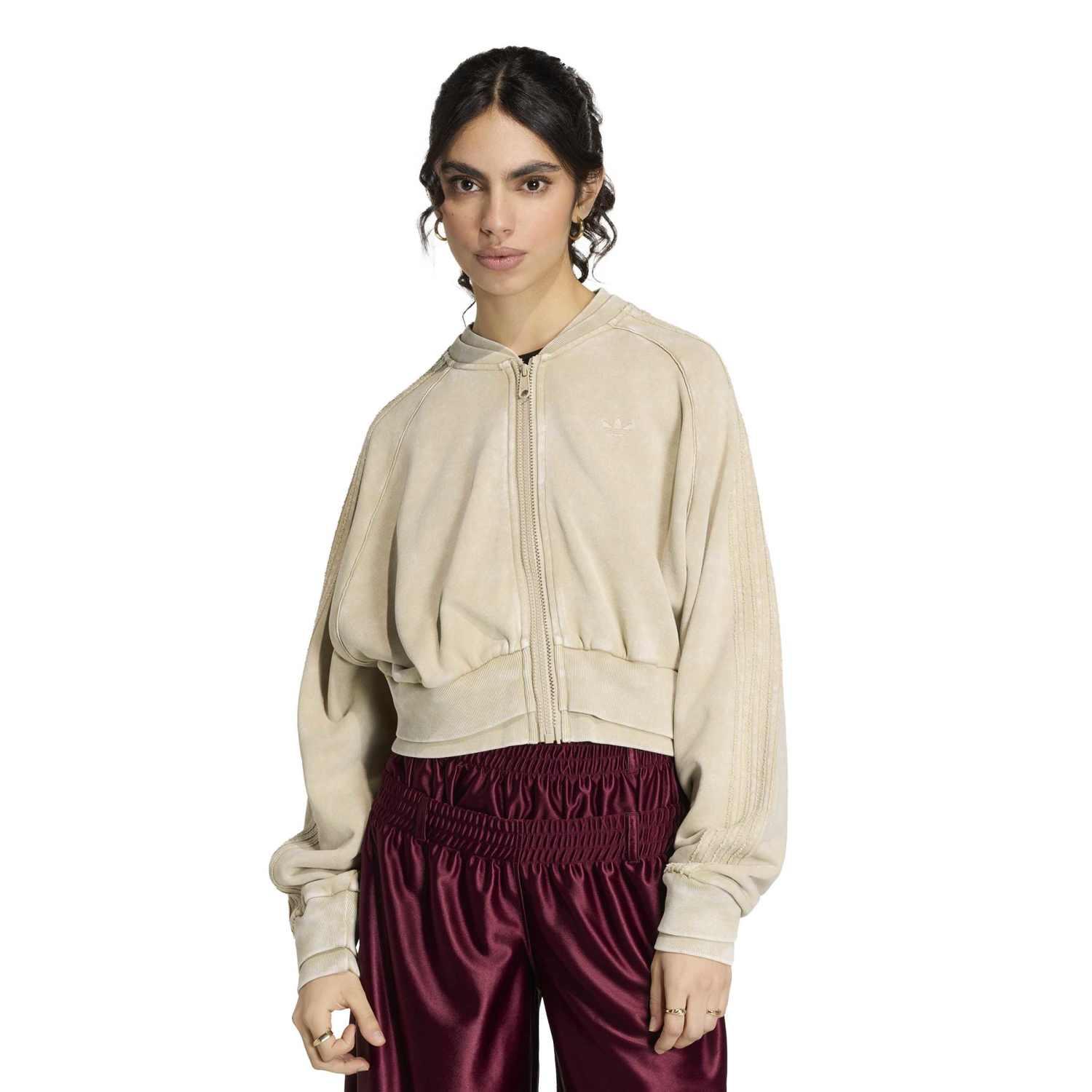adidas アディダス W SST DOUBLE LAYERED CROPPEDTT アウター KT2228 KHAKI3